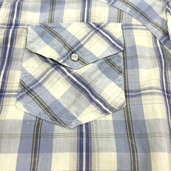 Levi Strauss Western Pearl Snap Plaid Shirt Cowboy Ranch Rodeo Yellowstone XXL - Picture 7 of 16